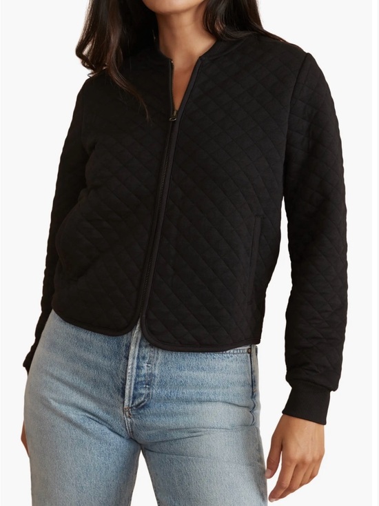 Marine Layer Jackets & Blazers - Marine Layer Black Corbet Quilted Bomber Jacket Women’s Size Extra Small
